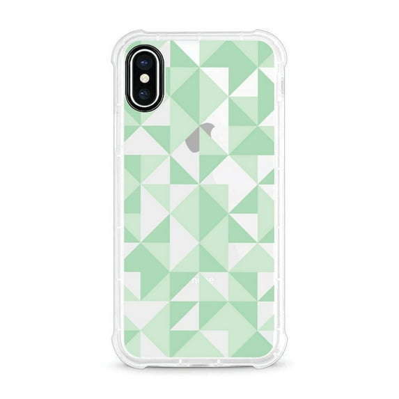 OTM Essentials iPhone XS Max Phone Case, Geo Triangle Green