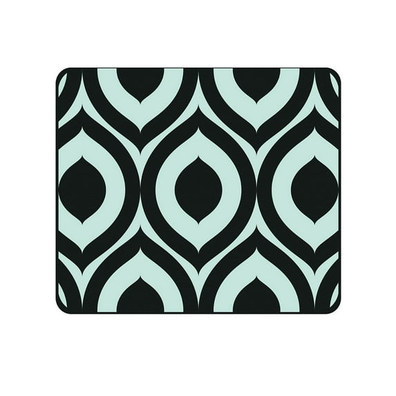 OTM Prints Black Mouse Pad, Elm Frost Green