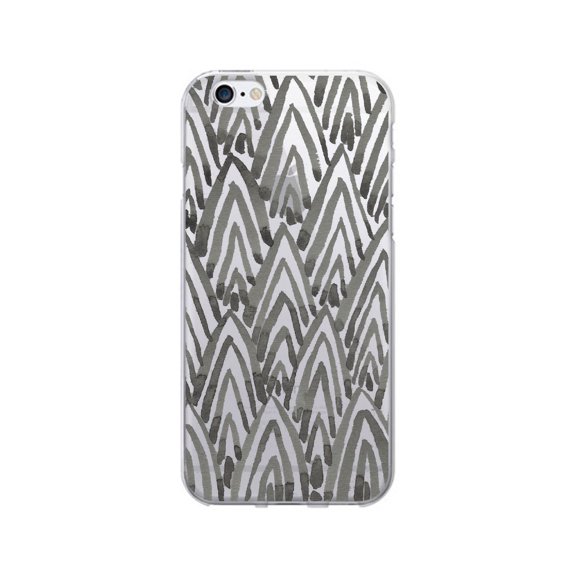 OTM Prints Clear Phone Case, Arrowhead Charcoal - iPhone 6/6s/7/7s