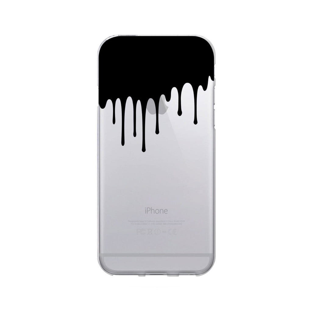 OTM Prints Clear Phone Case Black Drip - iPhone 7/7s, image size:1024x1024