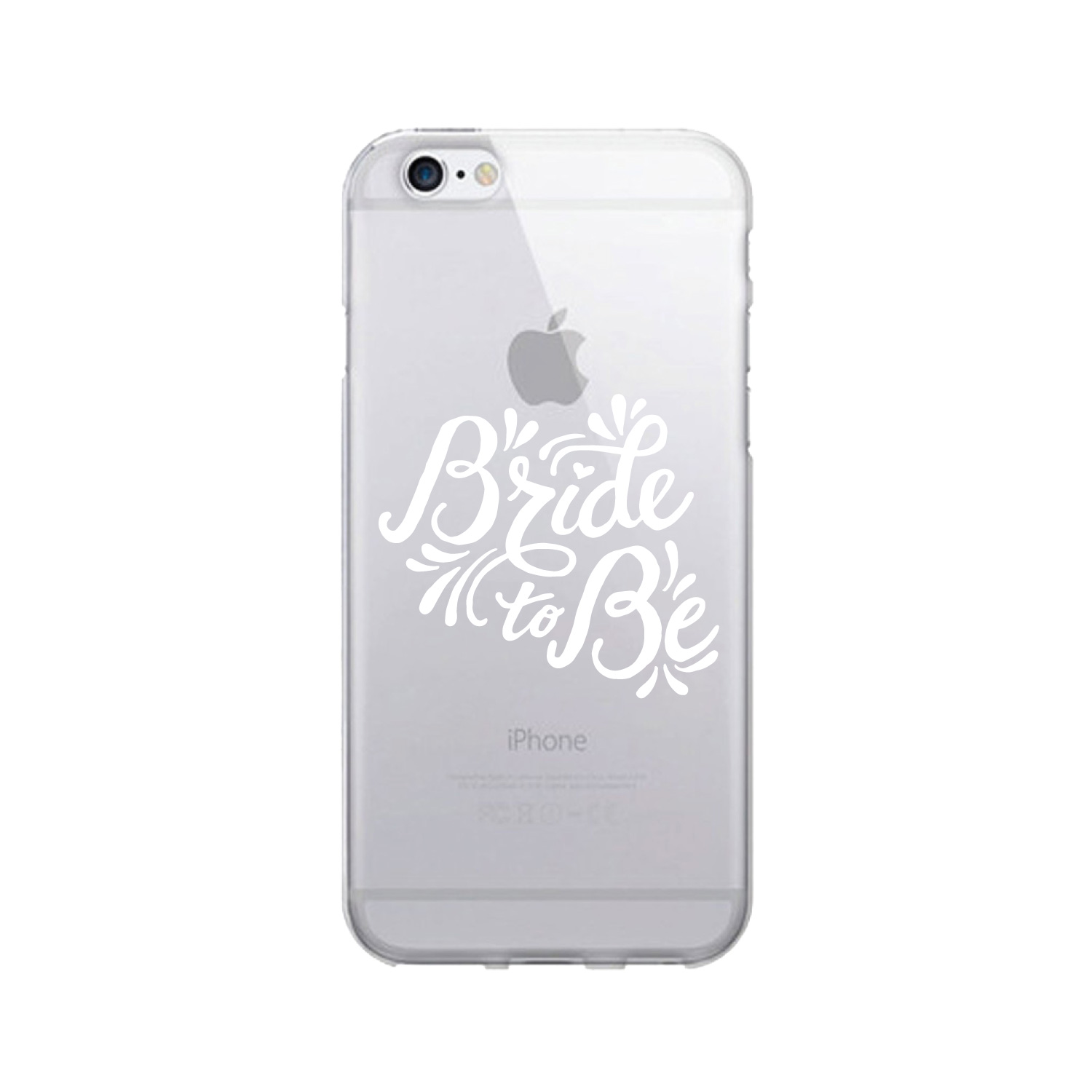 OTM Prints Clear Phone Case, Bride to Be White - iPhone 6 Plus/7 Plus