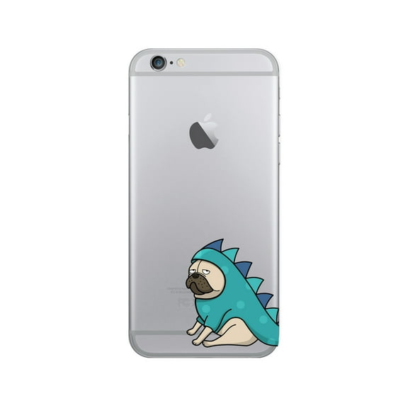 OTM Prints Clear Phone Case, Dino the Pug - iPhone 6 Plus/7 Plus