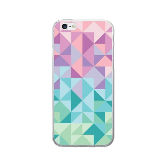 OTM Prints Clear Phone Case, Geo Triangle Pastels - iPhone 6 Plus/7 Plus