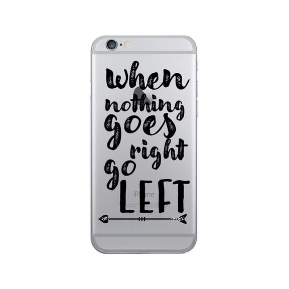 OTM Prints Clear Phone Case, Go Left Black - iPhone 6 Plus/7 Plus