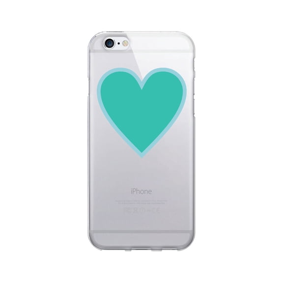OTM Prints Clear Phone Case, Heart Beat Blue - iPhone 6 Plus/7 Plus