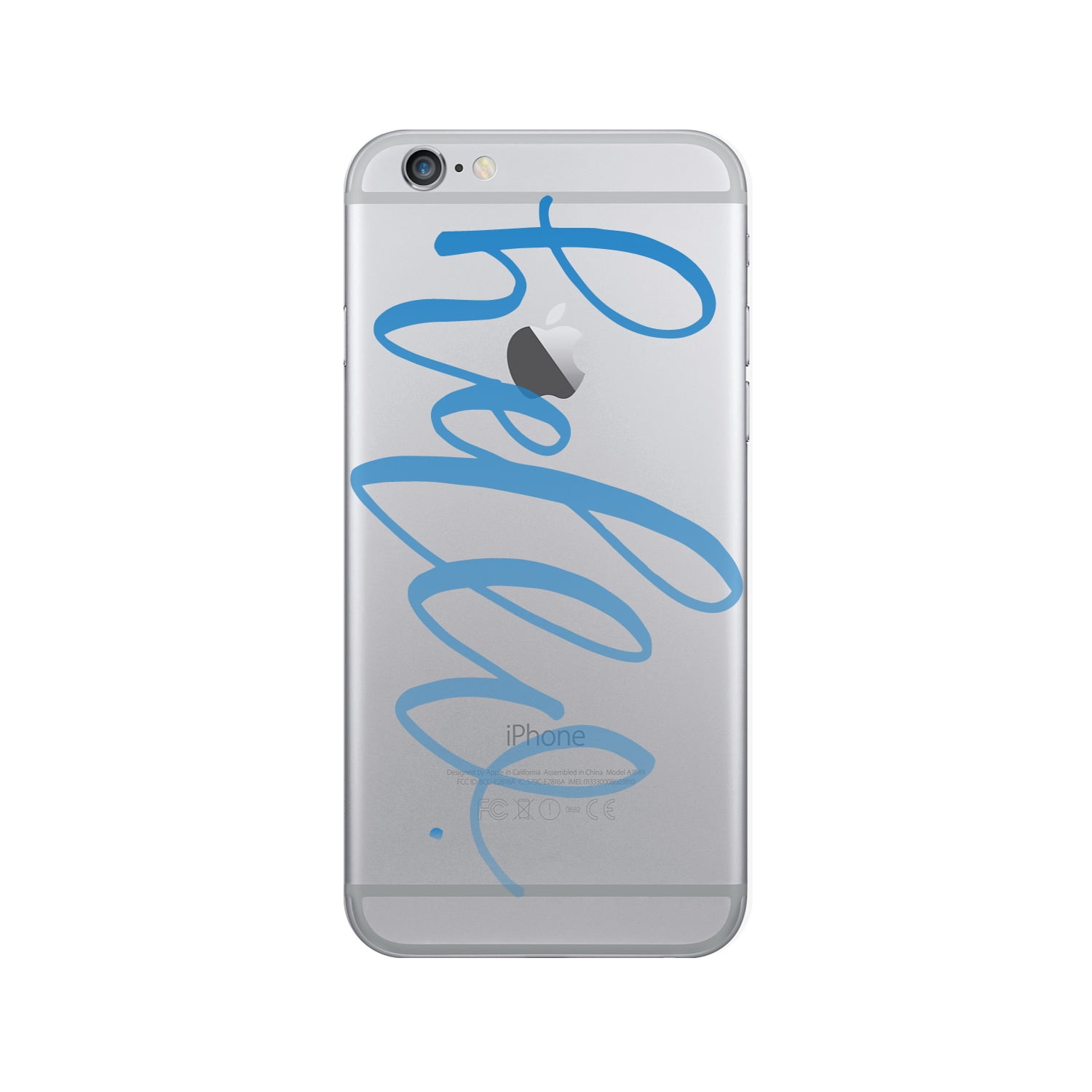 OTM Prints Clear Phone Case, Hello Blue - iPhone 6 Plus/7 Plus
