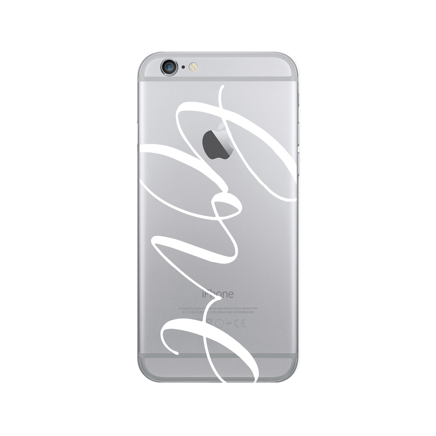 OTM Prints Clear Phone Case, Love White - iPhone 6/6s/7/7s