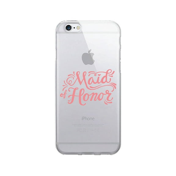 OTM Prints Clear Phone Case, Maid of Honor Pink - iPhone 6/6s/7/7s