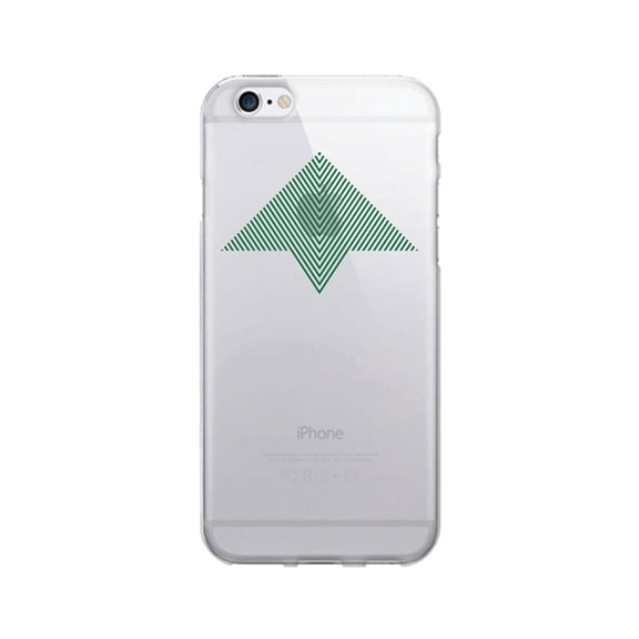 OTM Prints Clear Phone Case, Paper Plane Green - iPhone 6 Plus/7 Plus