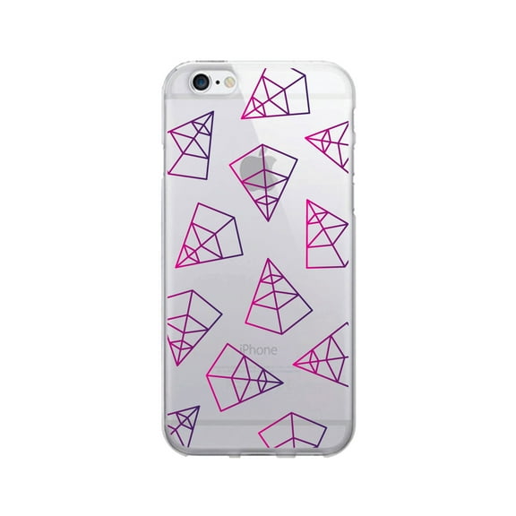 OTM Prints Clear Phone Case, Pyramids Pink & Purple - iPhone 6/6s/7/7s