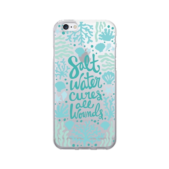 OTM Prints Clear Phone Case, Salt Water Cures Reef Aqua - iPhone 6 Plus/7 Plus