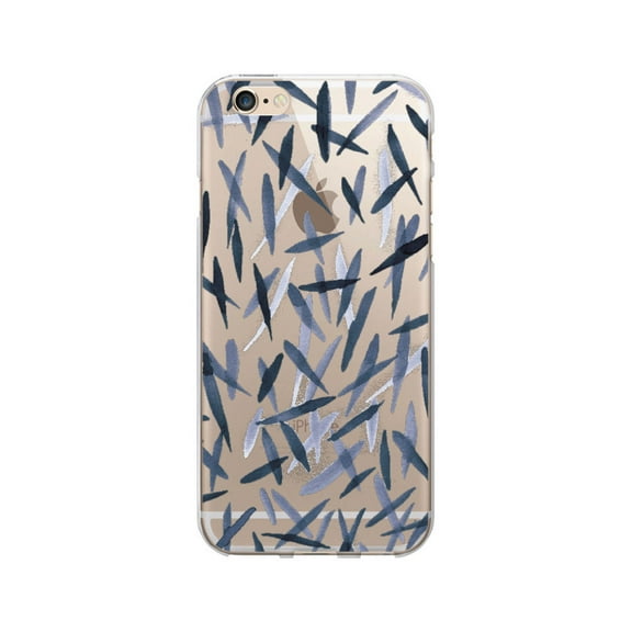 OTM Prints Clear Phone Case, Scattered Indigo Ink - iPhone 6/6s/7/7s