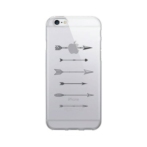 OTM Prints Clear Phone Case, Shooting Grey Arrows - iPhone 6 Plus/7 Plus