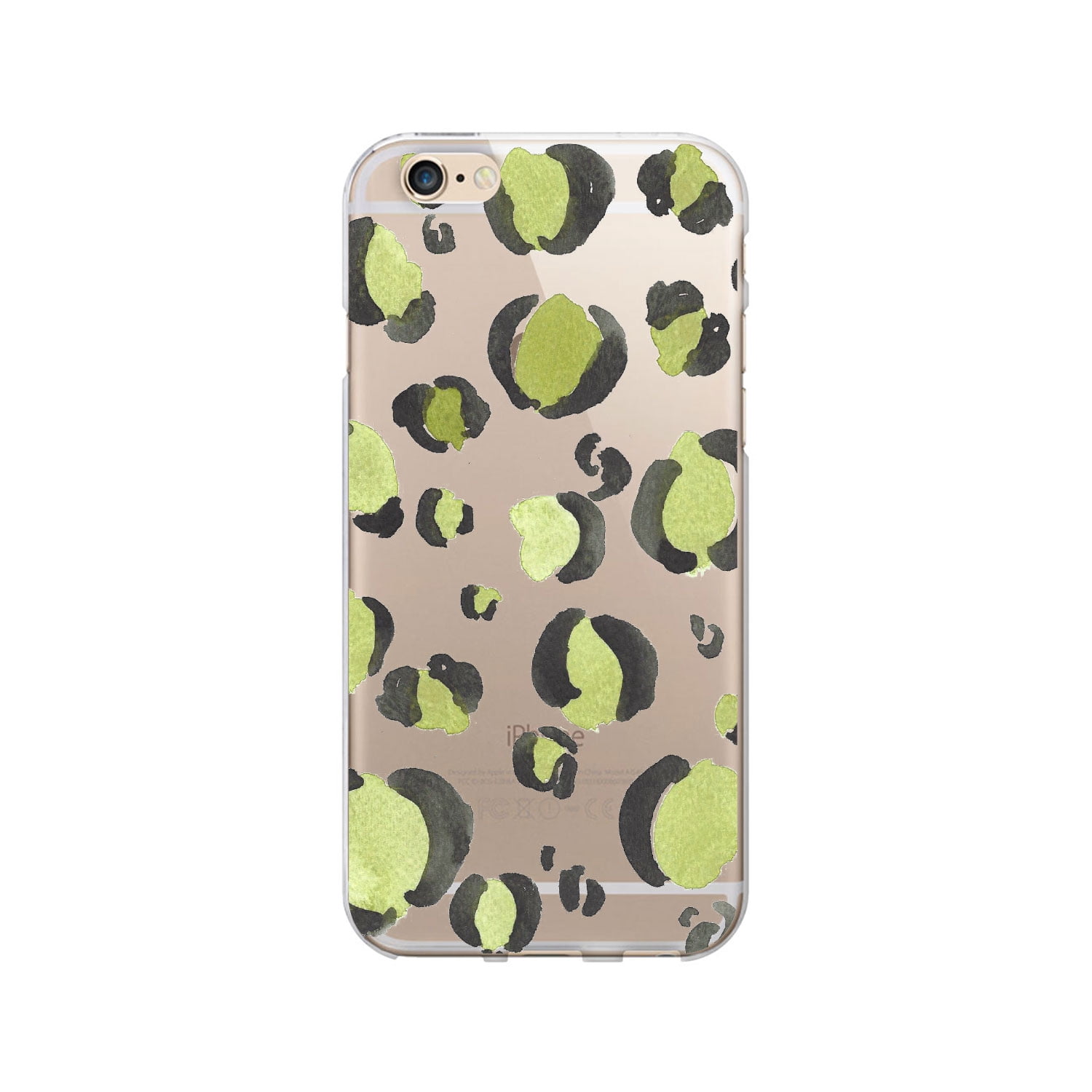 OTM Prints Clear Phone Case, Spotted Chartreuse - iPhone 6 Plus/7 Plus