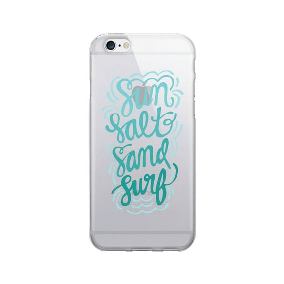 OTM Prints Clear Phone Case, Sun Salt Sand Surf Aqua - iPhone 6/6s/7/7s
