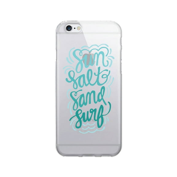 OTM Prints Clear Phone Case, Sun Salt Sand Surf Aqua - iPhone 6 Plus/7 Plus