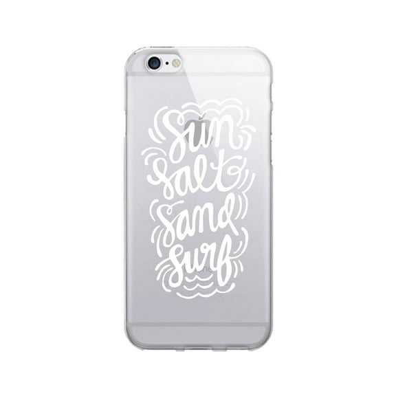OTM Prints Clear Phone Case, Sun Salt Sand Surf White - iPhone 6 Plus/7 Plus