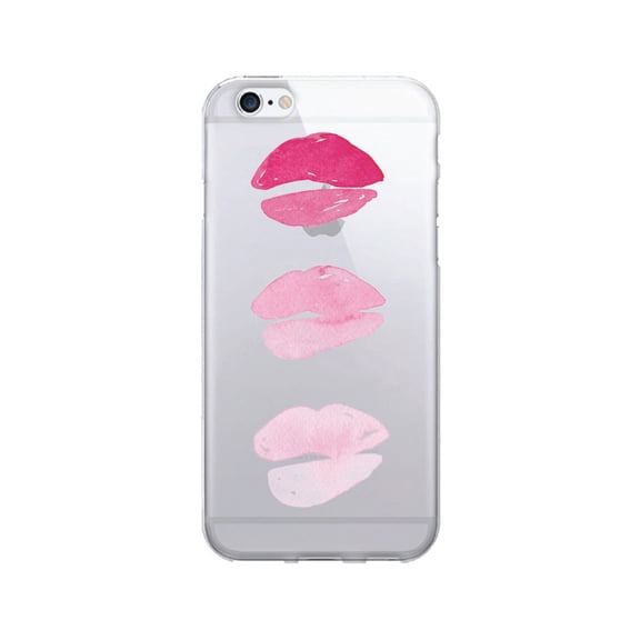 OTM Prints Clear Phone Case, Three Kisses - iPhone 6 Plus/7 Plus