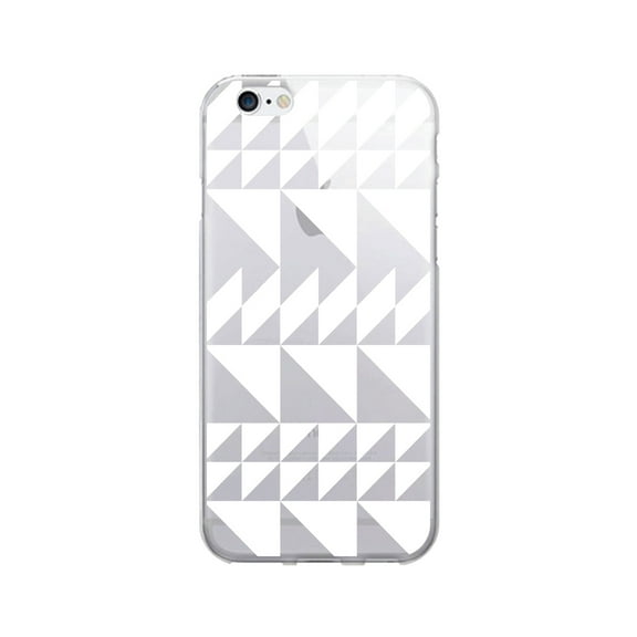 OTM Prints Clear Phone Case, Triangle Quilt White - iPhone 6/6s/7/7s