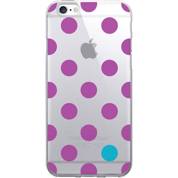 iPhone 6 Clear Case Dots Collection, Dark Violet