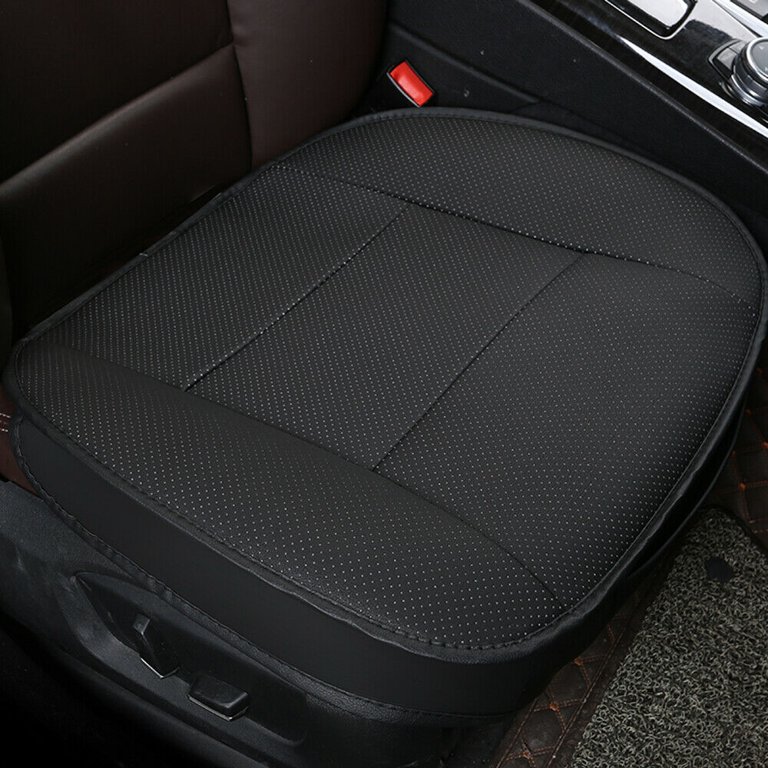 PU Leather Car Seat Cover Cushion - Half Surround, Universal Fit, Gray, Charcoal Infused