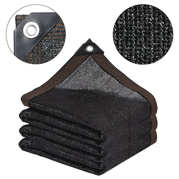 OTOEZ Black Shade Cloth Sunblock Mesh 90% Sunblock Net with Aluminum Grommets Easier to Hang UV Resistant Shade Sun for Greenhouse Flowers Plants Patio