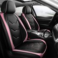thumbnail image 1 of OTOEZ Universal Car Seat Cover Pink PU Leather 5 Seats, Front Rear Seat Protector Full Set, Waterproof Cushion Fit Most Honda Toyota Chevy Ford Nissan Vehicle Truck SUV, 1 of 10