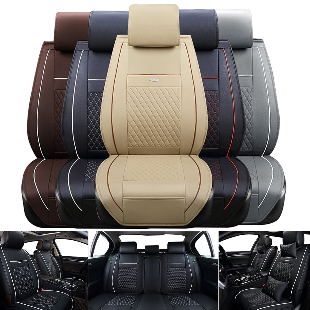 ntshibo 1pc Car Seat Cushion Front Base,Front Seat Protector Compatible  with 95% Vehicles,Full Wrapping Bottom,PU Leather,Universal Car Seat Cover