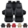 thumbnail image 1 of OTOEZ Car Seat Covers Full Set 5-Seats Leather Front Rear Cushion Protector Universal Fit, 1 of 12