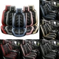 thumbnail image 1 of OTOEZ Universal PU Car Seat Covers 5 Seats Full Set, 5D Luxury Leather Front Rear Back Protector Cushion Fully Covered, 1 of 11