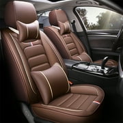 OTOEZ Car Seat Covers Luxury Leather 5-Seats Full Set Protector Universal for Auto Sedan SUV