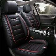 OTOEZ Car Seat Covers Luxury Leather 5-Seats Full Set Protector Universal for Auto Sedan SUV