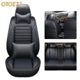 thumbnail image 1 of OTOEZ Car Seat Covers Universal Full Set 5 Seats Leather Front Back Cushion Pad Protector, 1 of 10
