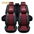 thumbnail image 1 of OTOEZ Leather Car Seat Cover Universal 5 Seats Full Set Front Rear Seat Protector, 1 of 9