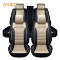 thumbnail image 1 of OTOEZ Leather Car Seat Cover Universal 5 Seats Full Set Front Rear Seat Protector, 1 of 9