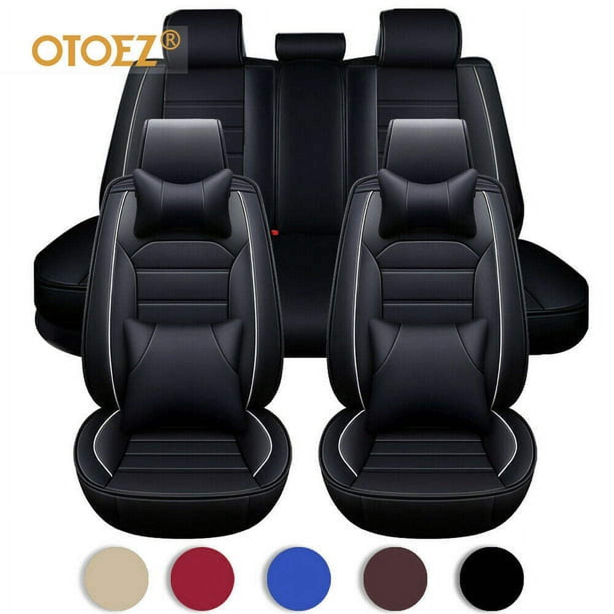 OTOEZ Luxury Car Seat Covers Full Set Front Back Cushion Protector  Universal Fit