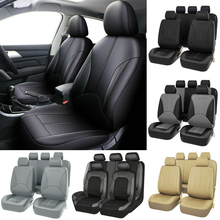 For Nissan Frontier 5-Seat Full Set Car Seat Cover PU Leather Front Rear  Cushion