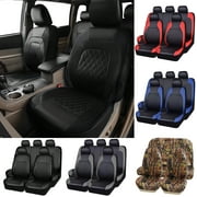 OTOEZ Universal Car Seat Cover Breathable PU Leather 5 Seats Full Set Waterproof Cushion Fit Most Honda Toyota Chevy Ford Nissan Vehicle Truck SUV