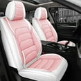 thumbnail image 1 of OTOEZ Universal Car Seat Cover Pink PU Leather 5 Seats, Front Rear Seat Protector Full Set, Waterproof Cushion Fit Most Honda Toyota Chevy Ford Nissan Vehicle Truck SUV, 1 of 7