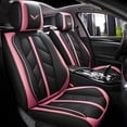 thumbnail image 1 of OTOEZ Universal Car Seat Cover Pink PU Leather 5 Seats, Front Rear Seat Protector Full Set, Waterproof Cushion Fit Most Honda Toyota Chevy Ford Nissan Vehicle Truck SUV, 1 of 9