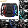 thumbnail image 1 of OTOEZ Universal Car Seat Covers Leather Front Back 5 Seats Full Set Automotive Seat Protector Replacement Fit Most Honda Toyota Chevy Ford Nissan Vehicles, Trucks, SUVs, 1 of 11