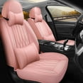thumbnail image 1 of OTOEZ Universal Pink Car Seat Cover PU Leather 5-Seat Full Set Waterproof Front & Rear Cushion Protector Fit Most Honda Toyota Chevy Ford Nissan SUV, 1 of 12