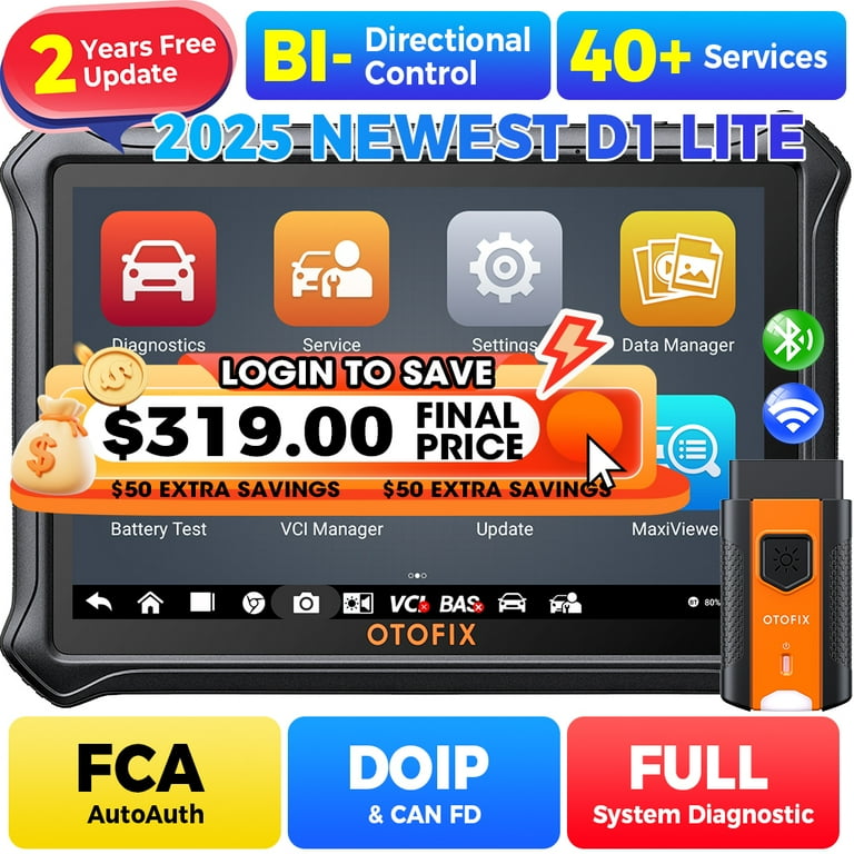 OTOFIX D1 Lite OBD2 Auto Scan Tool: Advanced Bluetooth, Full