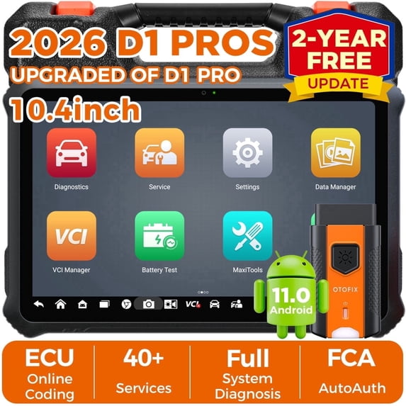 OTOFIX D1 PROS ECU C0ding Diagnostic Scanner, FCA Renault SGW, 5X AutoScan 2.0, 40+ Resets, CANFD DoIP, VAG Guided, All System Diagnostic