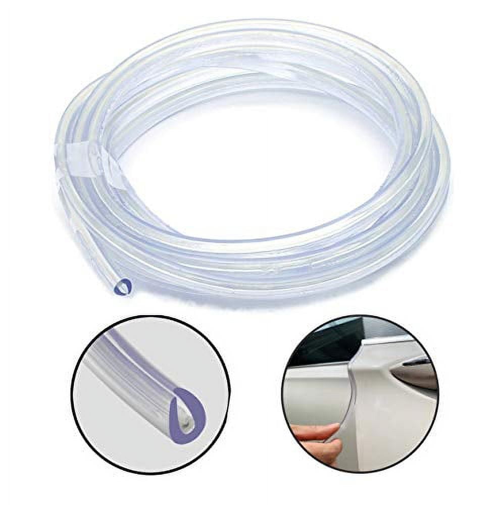 OTOLIMAN Car Door Edge Clear Full Size 7mmx5metres (16feet) Sticky Scratch  Guard Trim Molding Protector Cover U Shape Air Vent Edge Decoration 