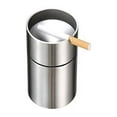 thumbnail image 1 of OTOLIMAN Stainless Steel Car Cigarette Ashtrays Fireproof Automatically Extinguished Unbreakable Ashtray for Car Home Office Outdoor Use Large Size (280gr-10oz), 1 of 5