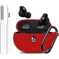 thumbnail image 1 of OTOPO for Beats Studio Buds/Buds + Case with Cleaner kit 2021/2023, Soft Silicone Case for New Beat Studio Buds Plus Cover Protective Skin with Keychain, Cleaning Pen for Beat Studio Earbuds, Red, 1 of 1