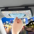 thumbnail image 1 of OTOSTAR Bling Bling Mask Holder for Car, Crystal Car Visor Tissue Box, Pure Handmade Diamond Auto Napkin Box Holder PU Leather Backseat Paper Towel Box with 1 Tissue Refill (AB), 1 of 7
