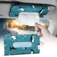 thumbnail image 1 of OTOSTAR Car Visor Tissue Box Holder Mask Holder for Car, Oxford Cloth Auto Napkin Box Holder Backseat Paper Towel Box with 1 Tissue Refill (Penguin), 1 of 7