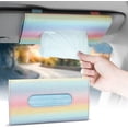thumbnail image 1 of OTOSTAR Mask Holder for Car, Polyester Car Visor Tissue Box Holder, Auto Napkin Box Holder Backseat Paper Towel Box (Rainbow), 1 of 7